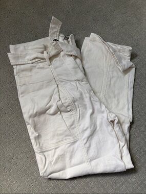 Banana Republic Cream Cargo Work Pants